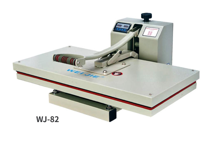 Máquina de transferencia de calor/prensa de calor Manual de impresión de platina plana WJ-82 80*40CM con elemento de calentamiento superior grande